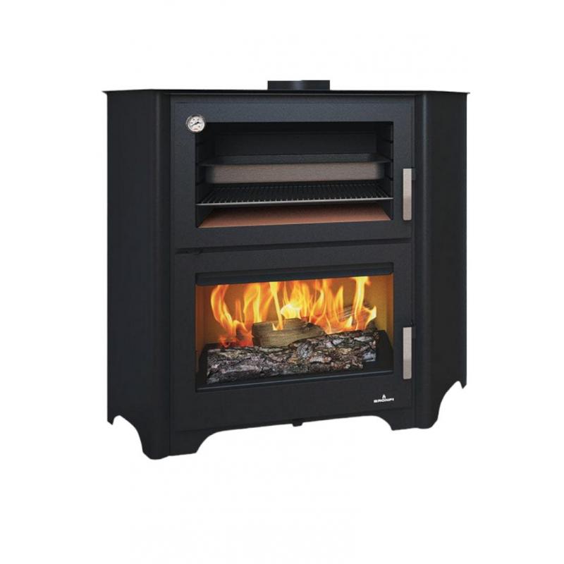 poele-a-bois-avec-four-bronpi-murano-r-14-kw