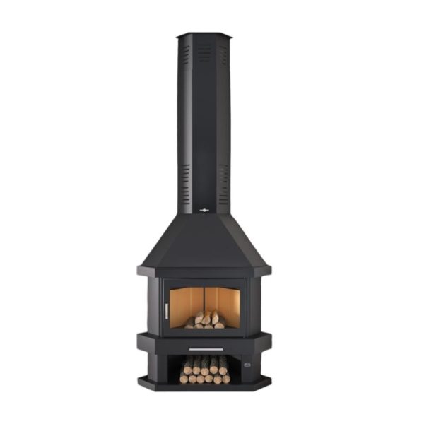 Poêle à bois cheminée d'angle - FIREMATIC Windsor 13.8 kW