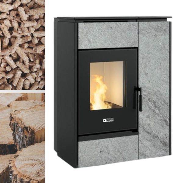 Poêle mixte hybride bois granules - EXTRAFLAME / LA NORDICA Margaret 10 kW